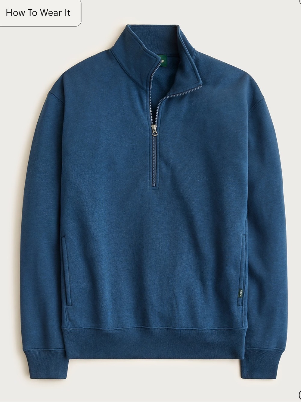 J crew Nantucket navy 83 fleece quarter-zip sweatshirt